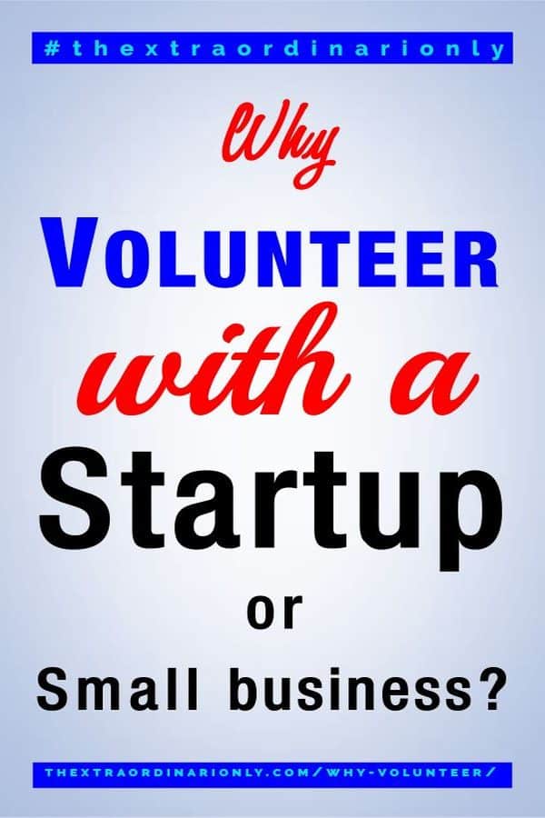 why volunteer with a startup or small business 