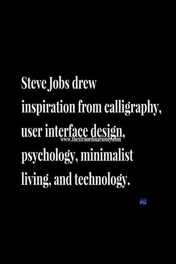 thextraordinarionly multipassionate Steve Jobs, did you know