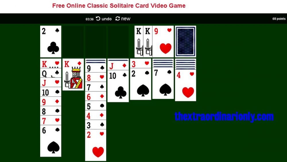 3 minutes in playing Solitaire free online classic card video game