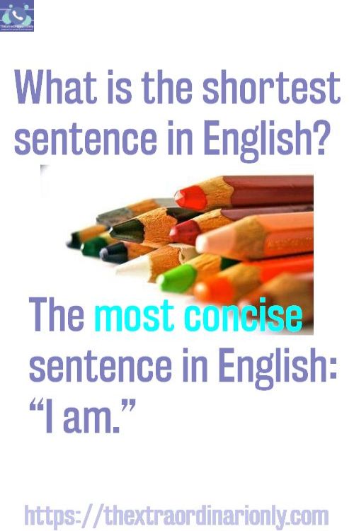 Great writing facts on the shortest most concise sentence in English