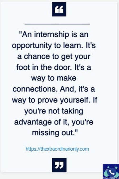 Internship quotes inspire interns to develop underrated skills