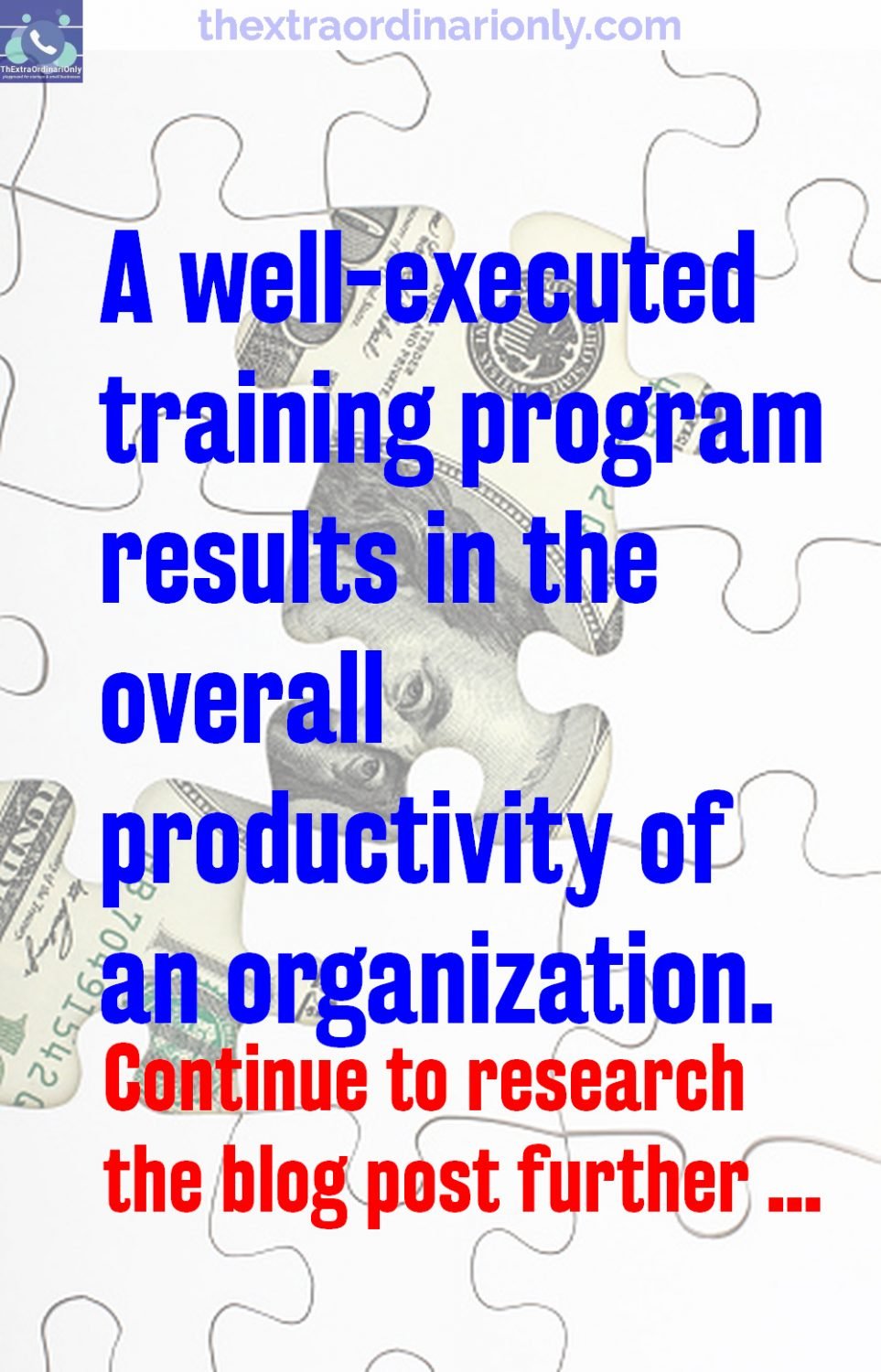 ThExtraordinariOnly well executed training program contributes to overall productivity of organization
