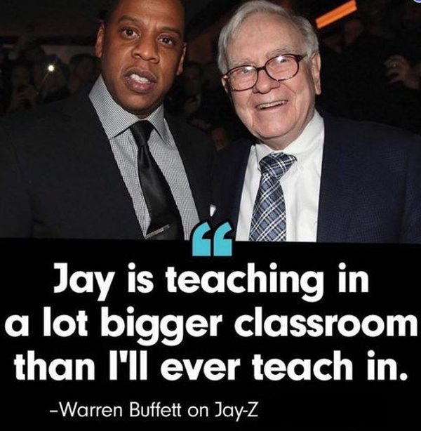 Visionary billionaires (Jay-Z and Warren Buffet)