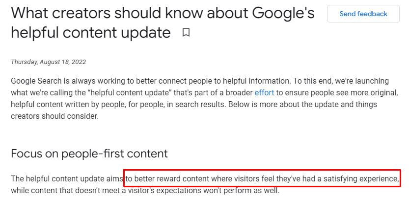 What creators should know about Google's helpful content update