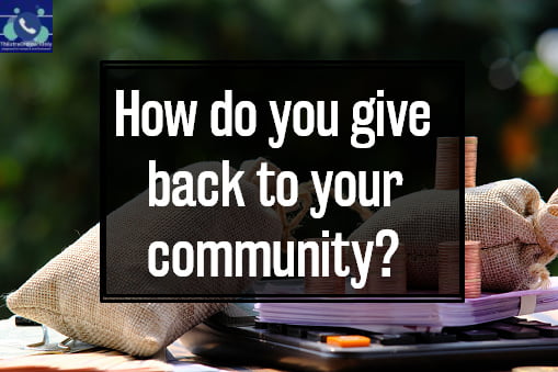 how do you give back to your community