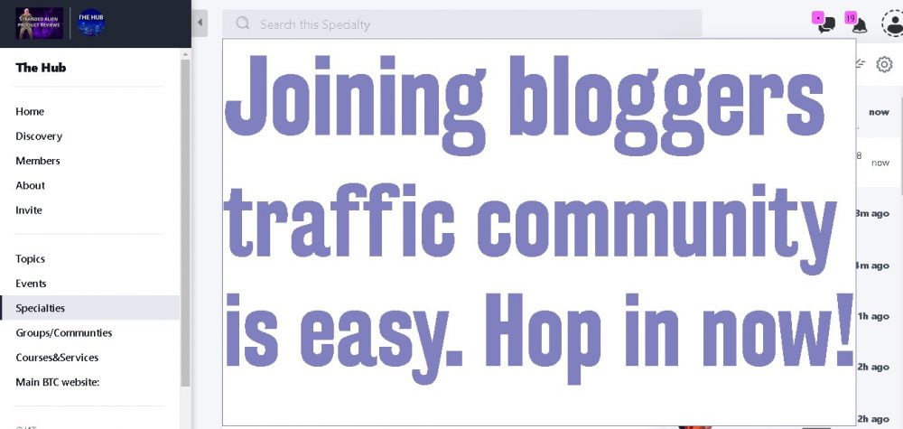 join members at bloggers traffic community