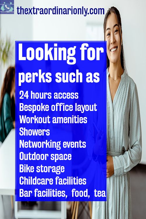 looking for coworking space perks such as